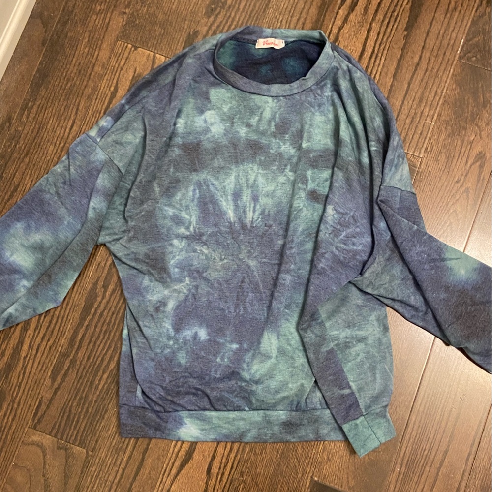 Tie dye sweater crew neck